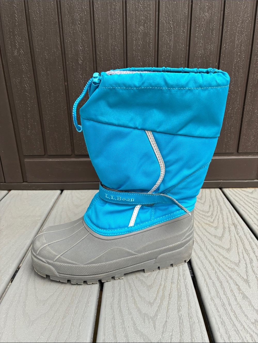 L.L. Bean Kids Unisex Northwoods Snow Boots Blue Gray Size 6 NWOT